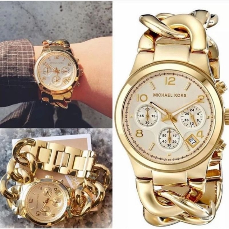 MK TWIST KEPANG | JAM TANGAN WANITA MEWAH ELEGAN MK3131 ORIGINAL