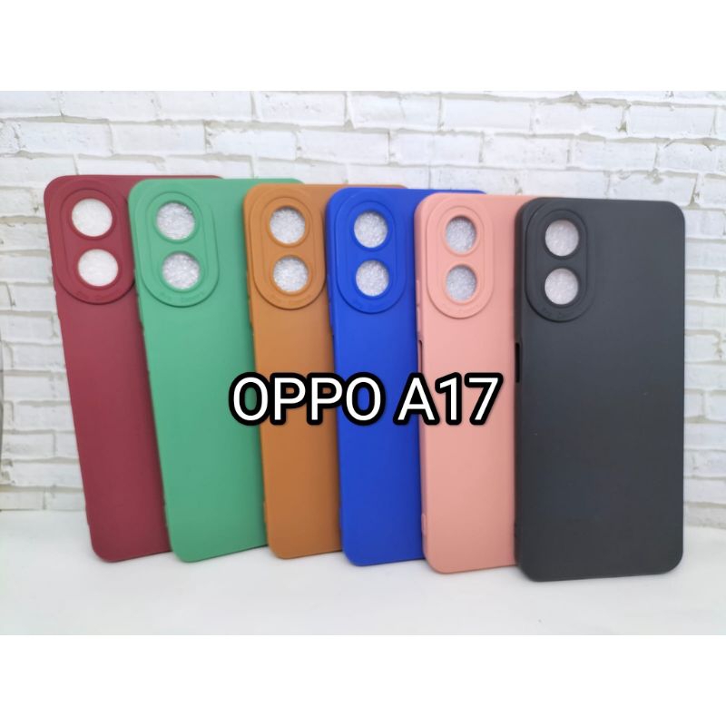 CASE OPPO A17 A17K SOFTCASE SLIKON CASING PRO CAMERA MACARON