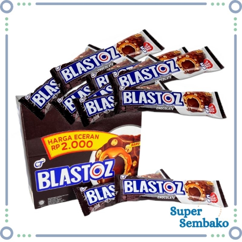 

SNACK BISKUIT WAFER BLASTOZ 24g CARAMEL CRUNCHY CHOCOLATE COKLAT ISI 12 BUNGKUS