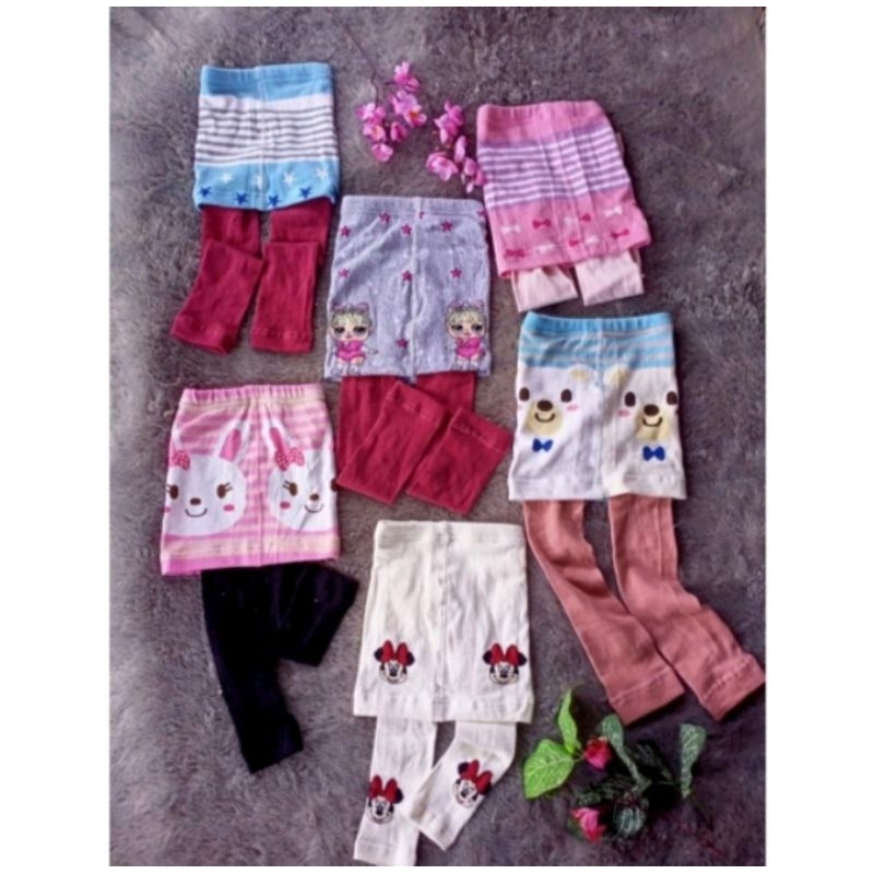 4 PCS Legging rok anak perempuan