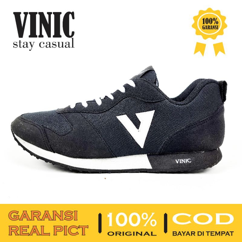 [VINIC SNEAKERS] SEPATU SEKOLAH VINIC HITAM PUTIH KUALITAS PREMIUM / SEPATU OLAHRAGA PRIA WANITA ALAS KARET