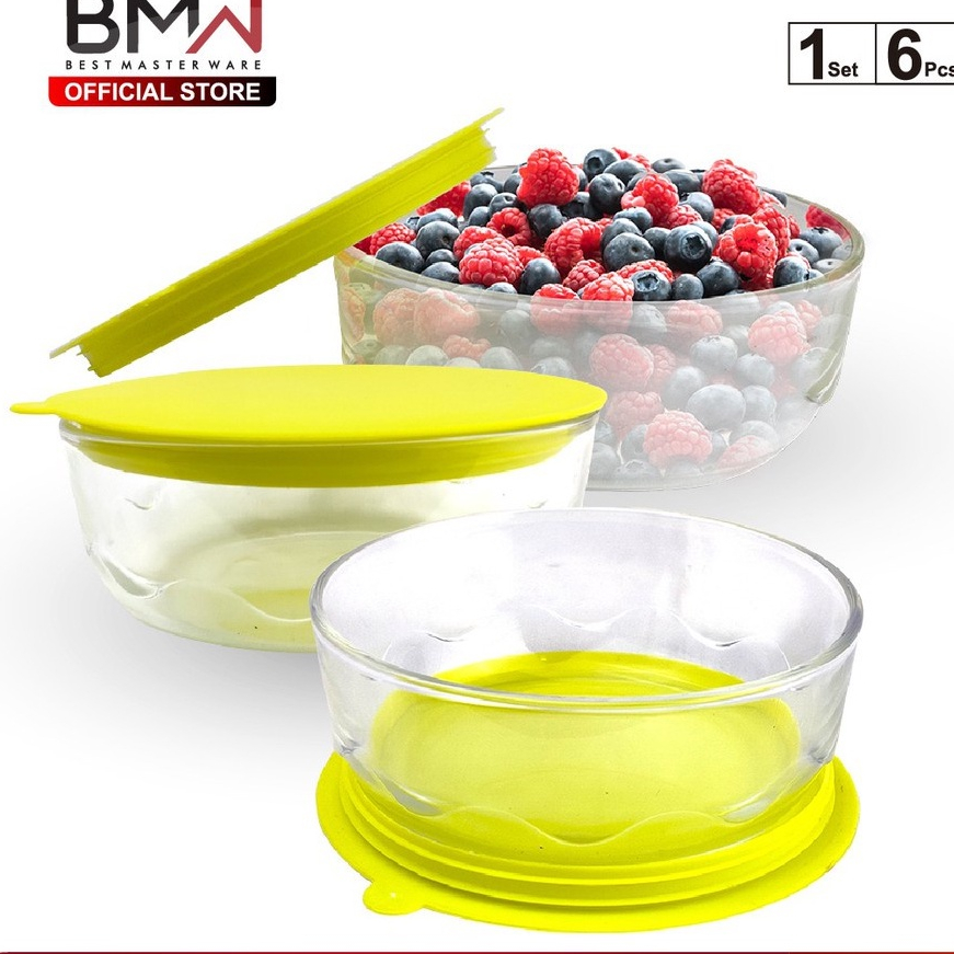 BMW Mangkok Olla Bowl / Wadah Makanan Kaca Tebal 1pcs