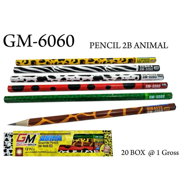 

Pensil Anima 2B Gadjah Mada Pencil Tulis Motif Hewan Lucu