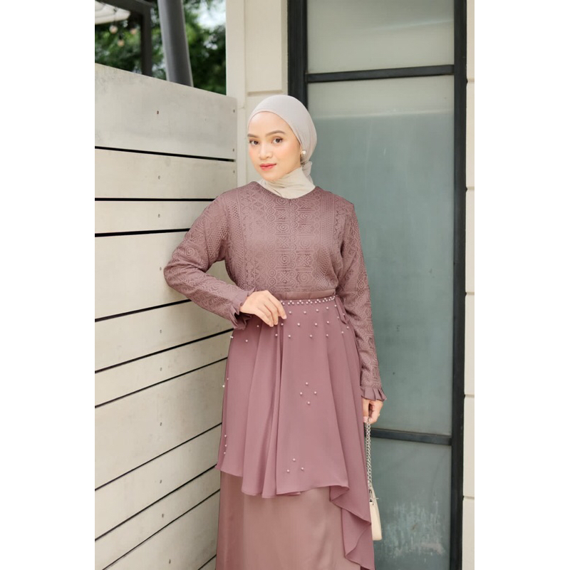 Laura Dress 5 In 1/Dress Brukat Multifungsi/Dress Selendang/Dress Pesta/Dress Kondangan/Dress Sage/Dress Jumbo