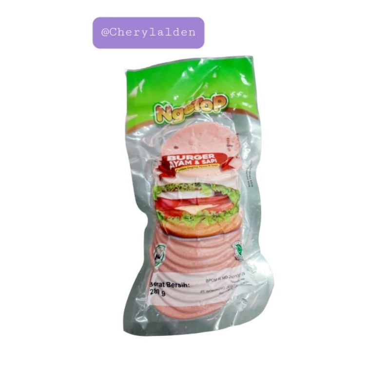 

❤️Chery❤️ Ngetop Burger ayam & sapi 280g