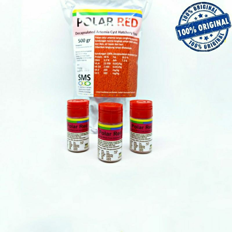 Polar Red Artemia Pakan Burayak Guppy Cupang Discus Kemasan 10 Gram
