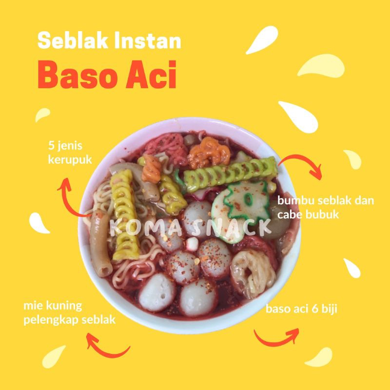 

[SEBLAK BASO ACI] SEBLAK BASO ACI MURAH/SEBLAK BOCI/SEBLAK INSTAN MURAH
