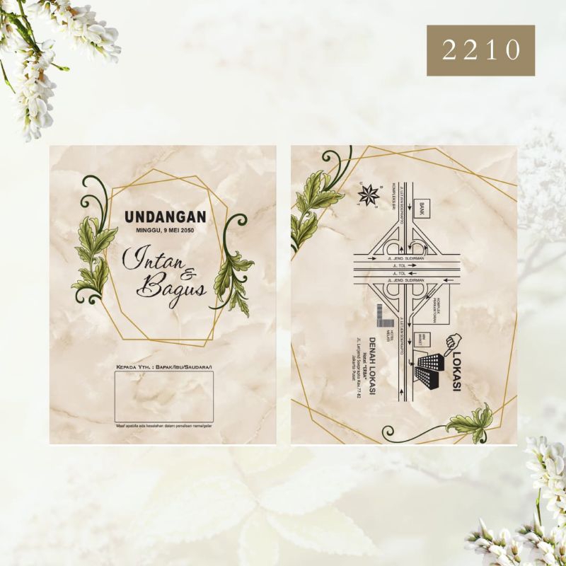 Blangko Undangan - Undangan Pernikahan - Undangan Murah - Blangko Undangan Kosong - ERBA 2210