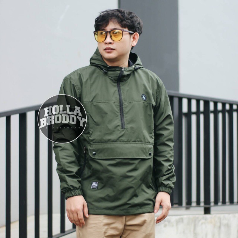 Green Army - Holla Broddy Jaket Cougle Premium Quality Jaket Parasut Pria Jaket Outdoor