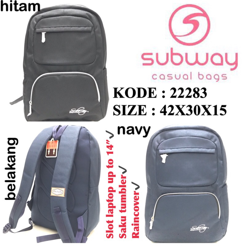 Tas ransel backpack subway 22283 tas punggung terbaru dan termurah