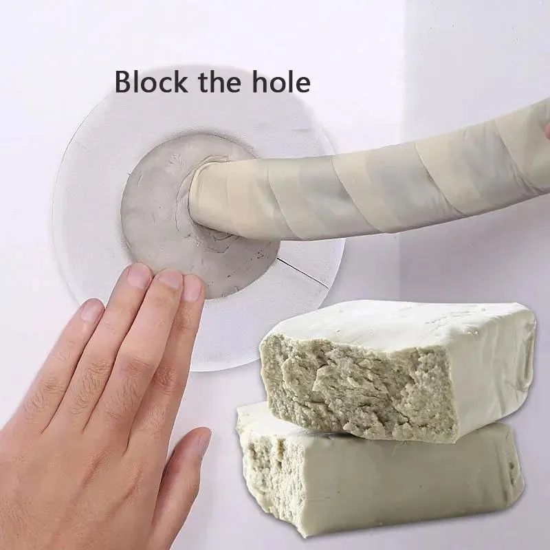 Wall Hole Sealant Sewer Pipe Waterproof Sealing Solid Glue  Hole Repair Rubber Sealing Mud Household Tool Plugging