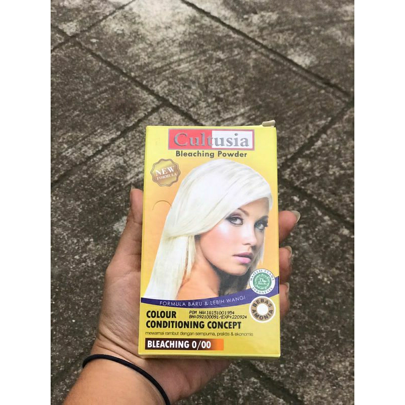 cat rambut cultusia bleaching