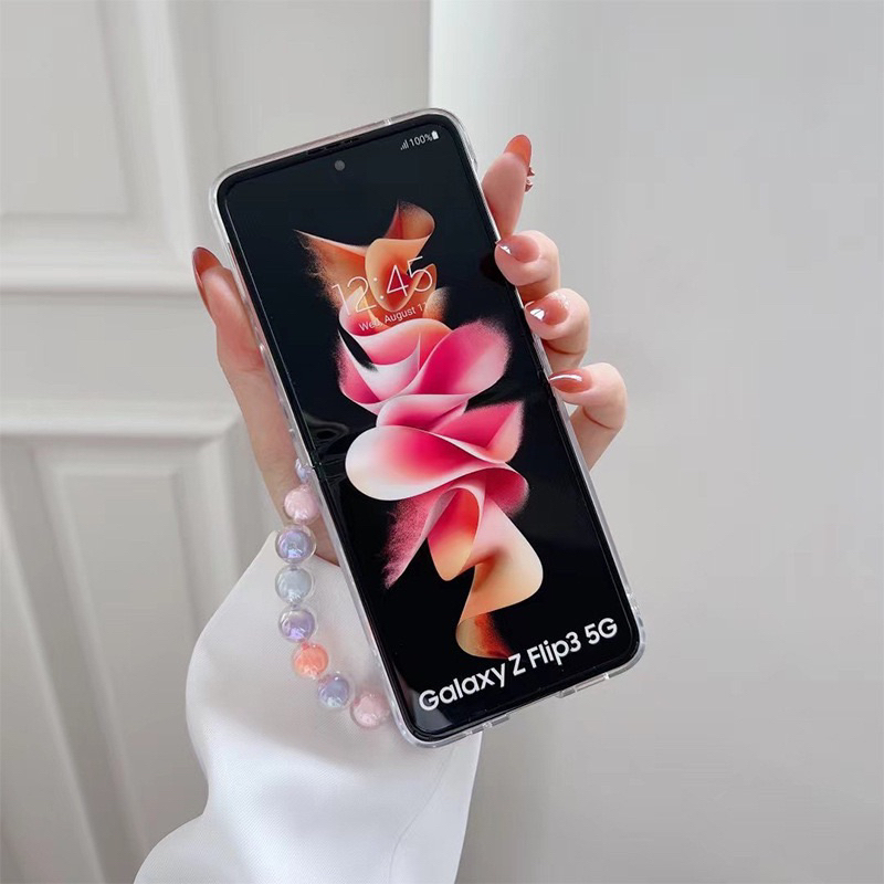 Pastel 3D Flower Hand Grip Case Samsung Galaxy Z Flip 5 3 4 2 Fold Fold5 Fold4 Fold3 Fold2 Flip5 FLip3 Flip4 Flip2 Zflip4 Zflip3 Zflip2 S23 S23 Plus S23Plus S23 Ultra S23Ultra