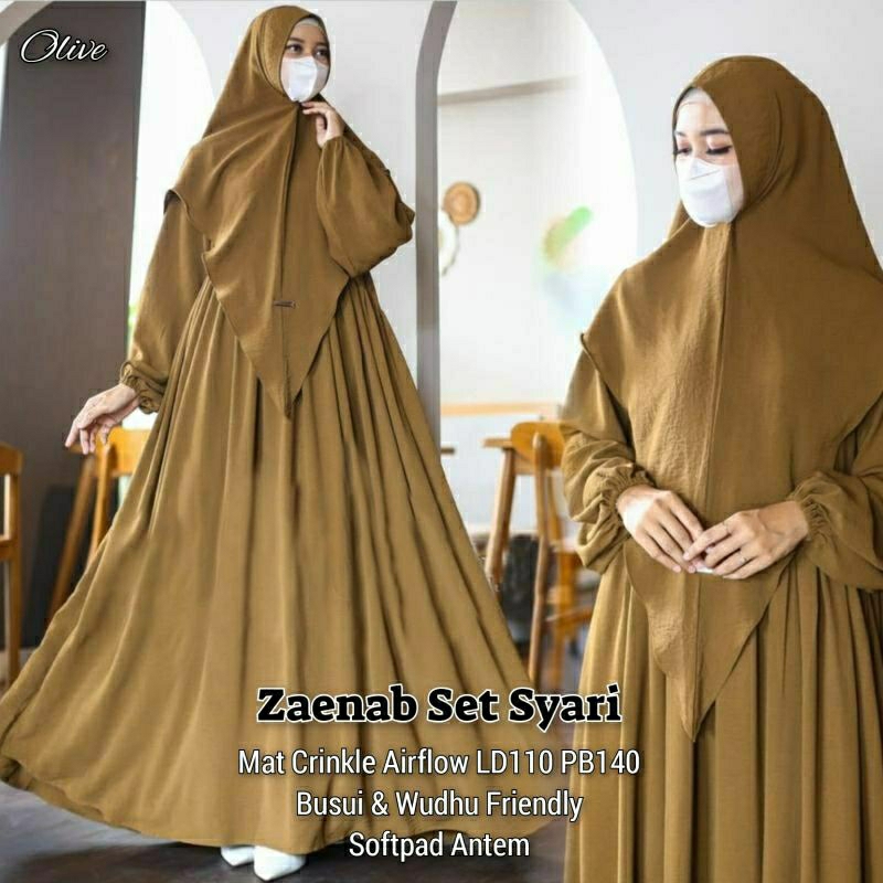 GAMIS SET HIJAB ZAENAB SYARI PO