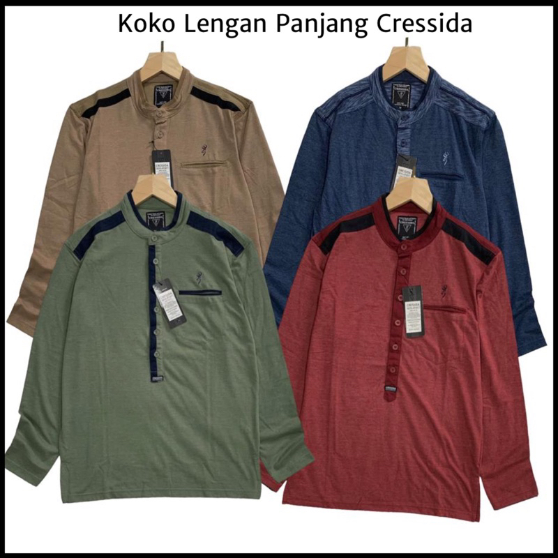 Kaos Kerah Pria Krah Cressida Kaos Polo Lengan Panjang Krah Polos Lengan Panjang Pria Dewasa