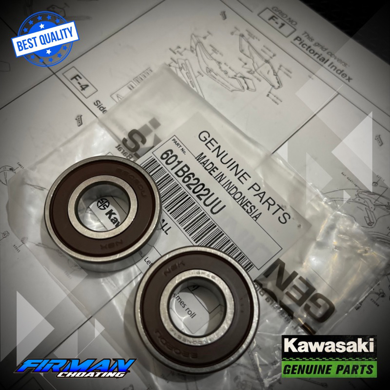 BEARING LAHER RODA DEPAN BEARING BALL NINJA R SS RR OLD ORIGINAL KAWASAKI 601B6202UU