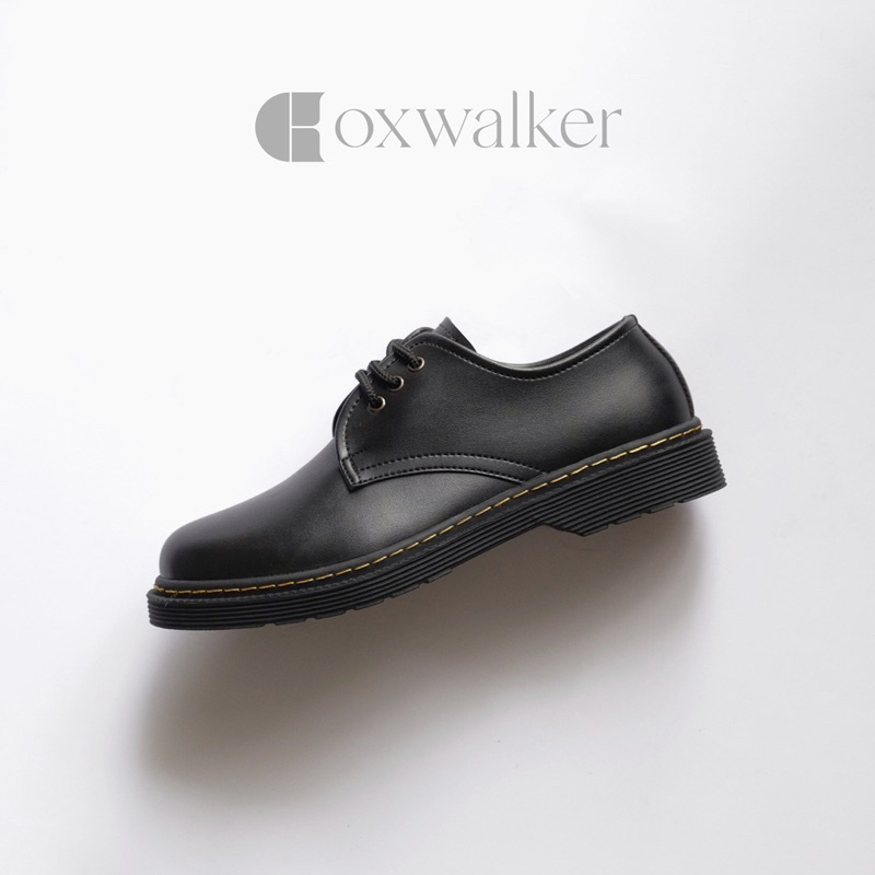 sepatu casual formal pria pantofel casual kerja kantor Davies Black by oxwalker