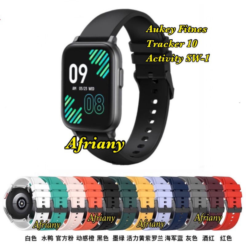 Strap Smartwatch Aukey Fitnes Tracker 10 Activity SW-1/Aukey Fitnes 12 Activity Rubber Tali Jam Tangan