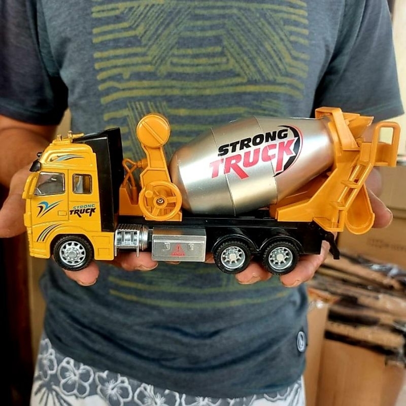 Diecast Truk Mixer - Miniatur Truck Angkut Kontruksi Mobil Anak