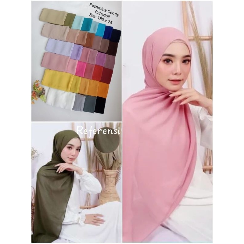 Waffa Hijab | Pashmina Ceruty Babydoll 180x75cm
