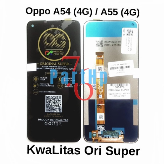 lcd Touchscreen Fullset Kwalitas Ori Super Oppo A54 - 4G - A55 - 4G - Hitam