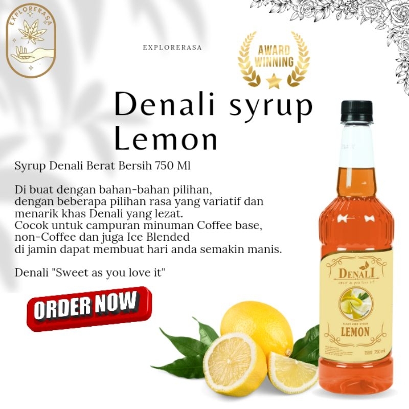 

Denali syrup rasa Lemon 750ml