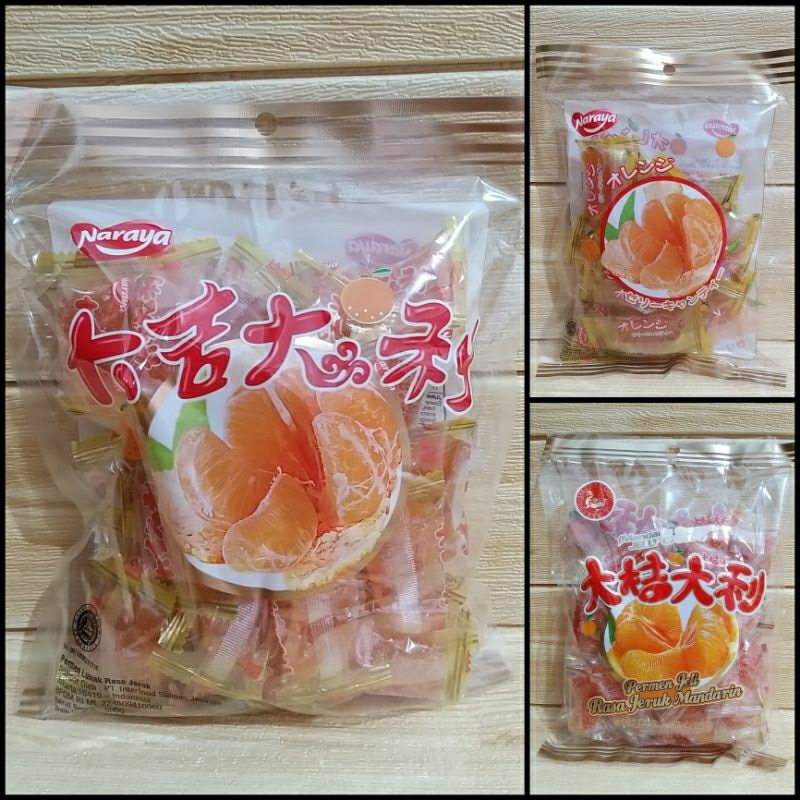 ✔MURAH Jely Jeruk Mandarin 500gr Isi 28pcs / Jelly Jeruk Naraya / Permen Jelly Jeruk