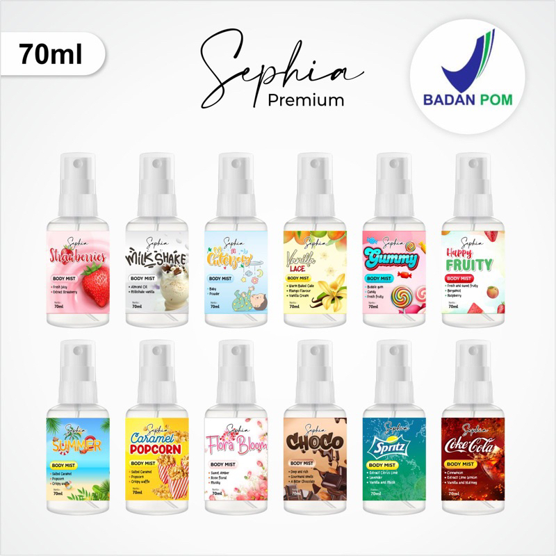 Bodymist Parfum 70ml Sephia - Parfume Body Mist Tahan lama