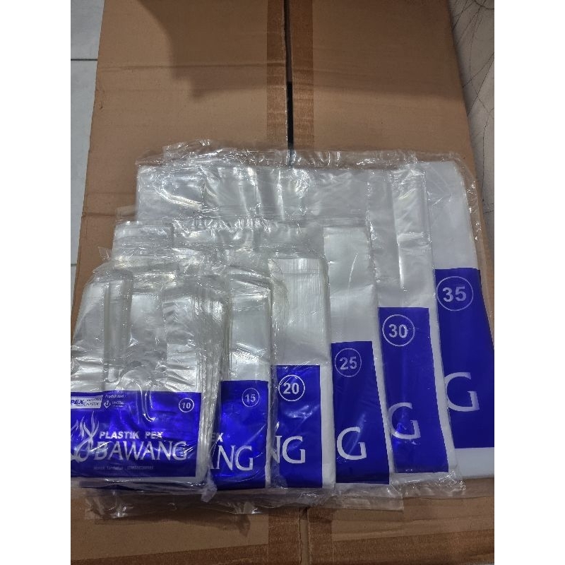 Kresek Bening PE PEX Uk 30 35 BAWANG / Kantong Plastik Bening PE PEX Uk 30 35