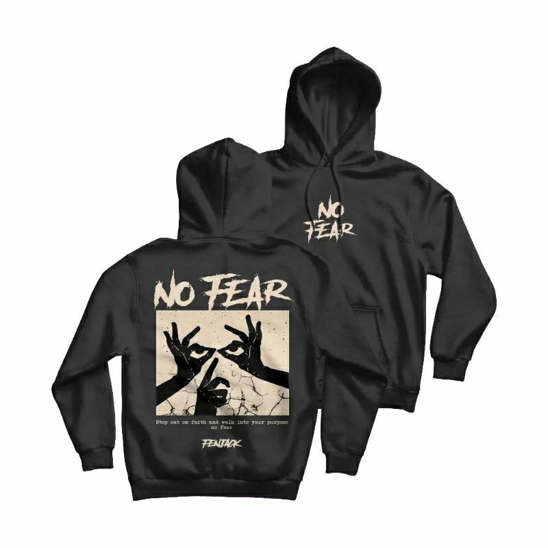 hoodie jumper No fear (pria &amp; wanita)