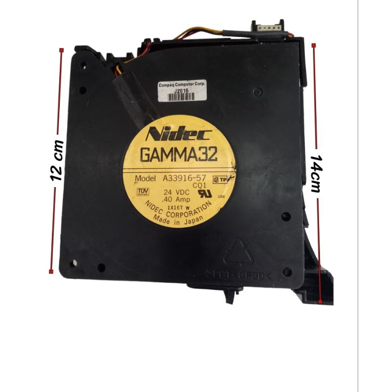 kipas blower keong Nidec 24V 0.4A Blower Nidec Cooling fan of NIDEC D12F-24PLH1C9B