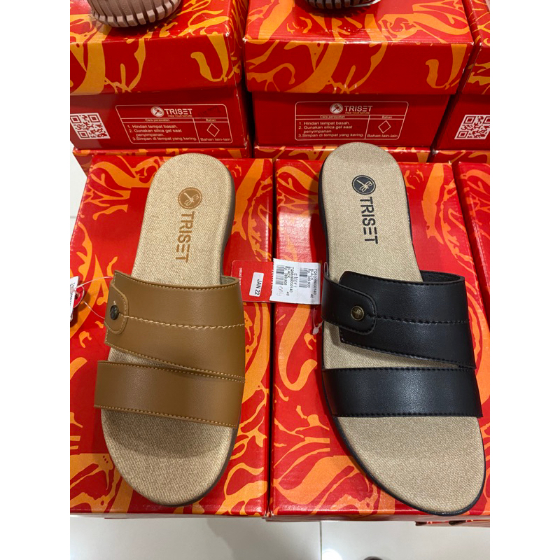 SANDAL KULIT WANITA TRISET ORIGINAL