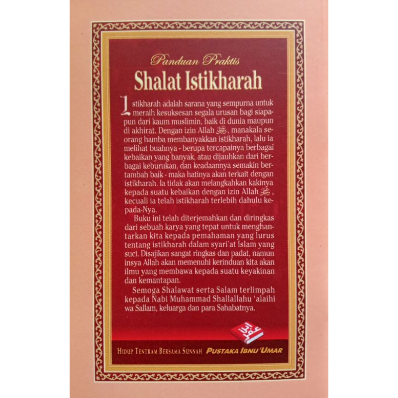 Buku Saku Shalat Istikharah Berdasarkan Sunnah Nabi