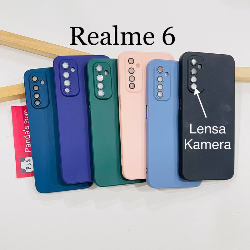 Case Realme 6 Lenspro Makaron Full Color Softcase Pro Lensa