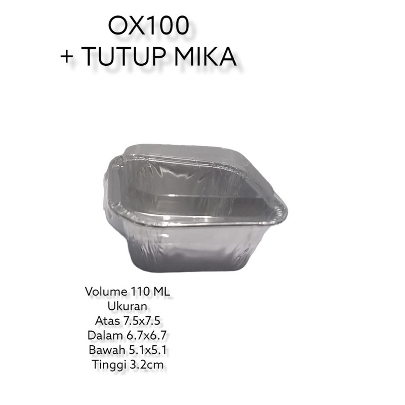 ALUMUNIUM TRAY CUP + TUTUP OX 100/ BX 340 (10pcs) - GALERI PLASTIK FROZEN FOOD
