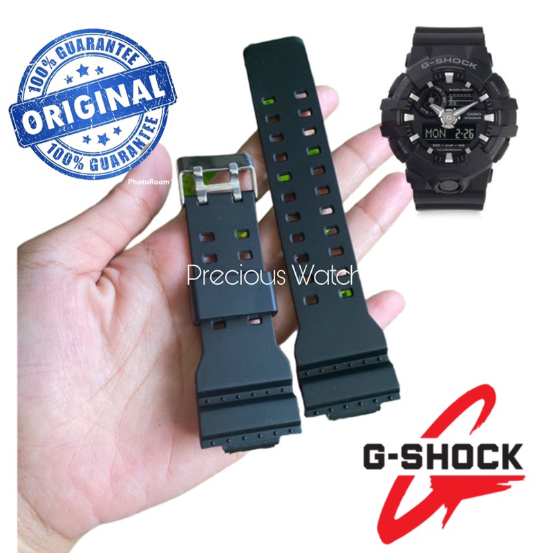 Tali karet G shock GA-700  rubber strap Full black