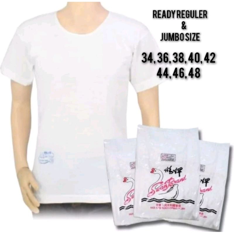 TERMURAH!!Kaos Oblong Pria Polos Swan Brand