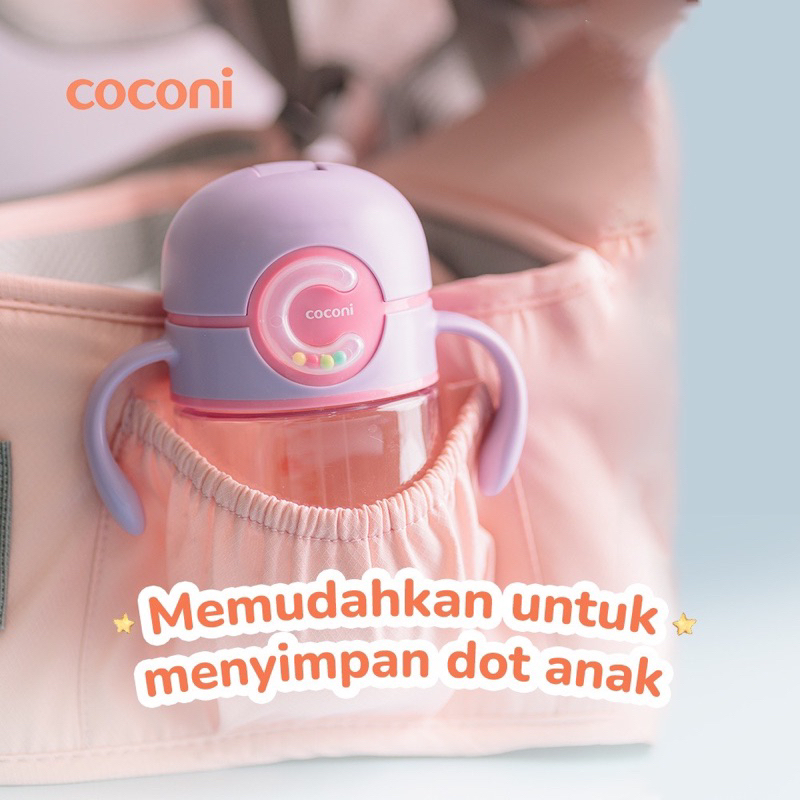 Coconi Breathable Hipseat Carrier 2in1 / Gendongan Bayi Depan