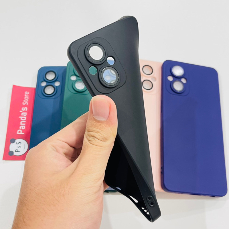 Case Oppo Reno 7z / Reno 8z 5G Lenspro Makaron Full Color Softcase Pro Lensa