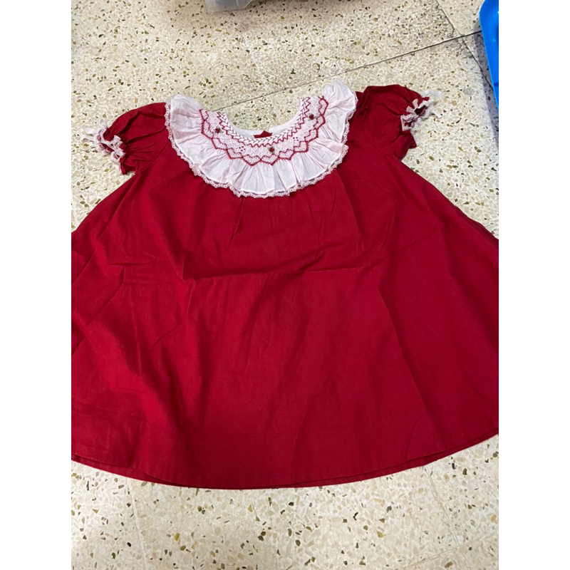 Preloved Dear GG smocked dress size 2 tahun