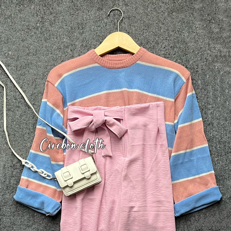 ONE SET SWEATER KAWAI PASTEL (Cirebon Cloth)