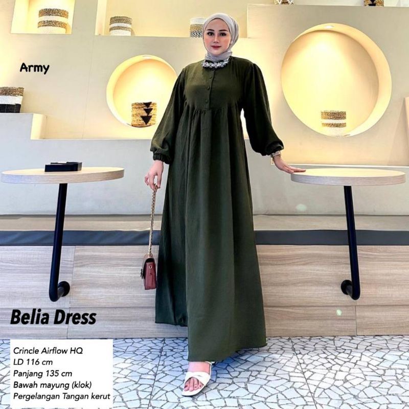 Dress AirFlow Lengan Balon - Belia Dress //JF822