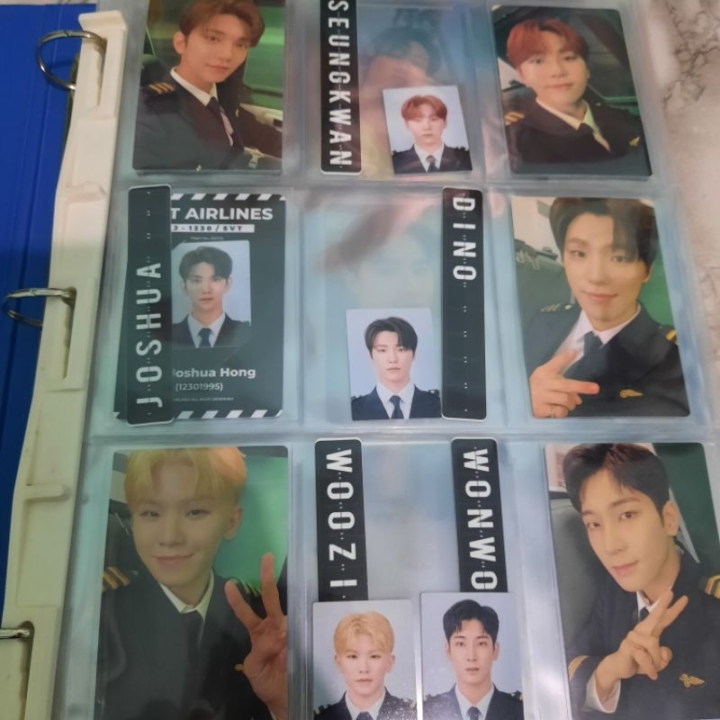 photocard seventeen attaca, face the sun, semicolon, season greetings henggarae sector 17 incomplete