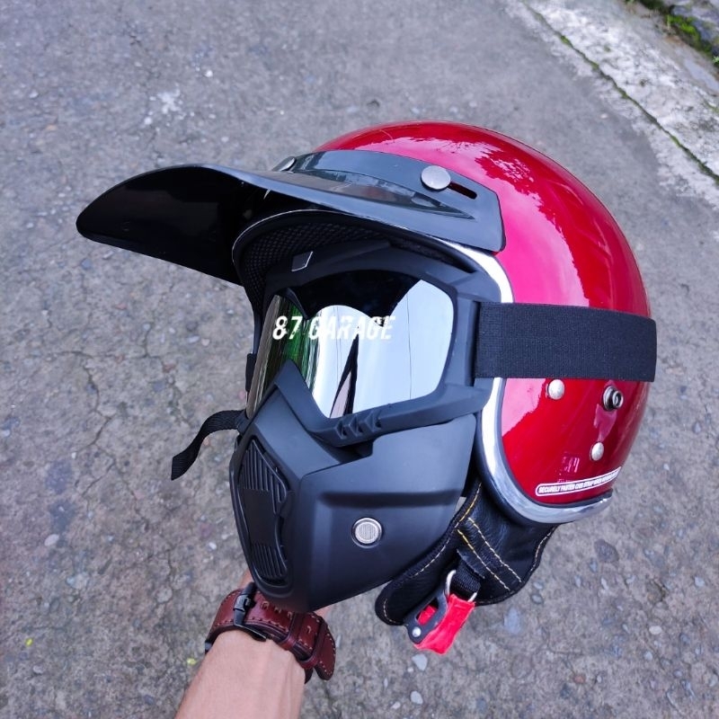 HELM BOGO RETRO GOGLE MASK TOPENG