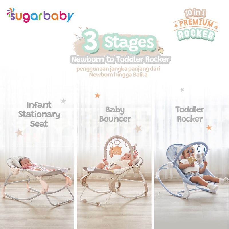 Sugarbaby Rocker Premium 10 in 1/Sugarbaby Bouncer 10in1