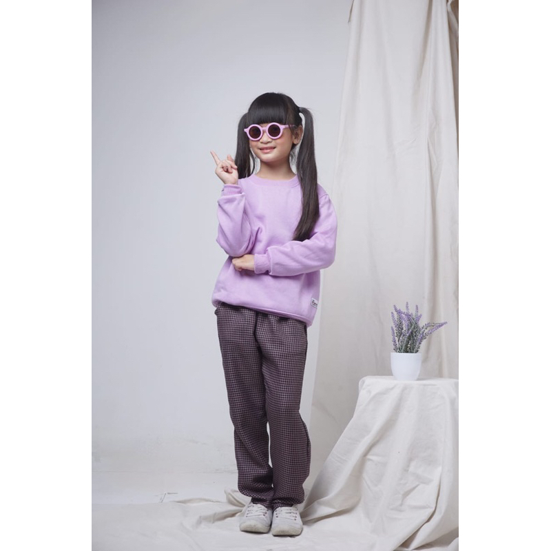 Crewneck Anak/crewneck anak polos/switer anak Polos|sweater oblong anak| Bahan Fleece Tebal (Laki-laki/Perempuan)