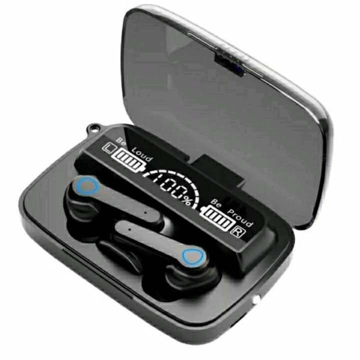 Handsfree Earphone Headset Bluetooth M19 True Wireless Earphone V5.1 Flashlight