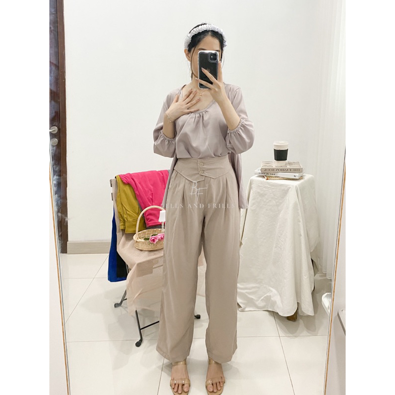 MONICA Pants / Loose Pants Trousers Wanita / Celana Kerja P18