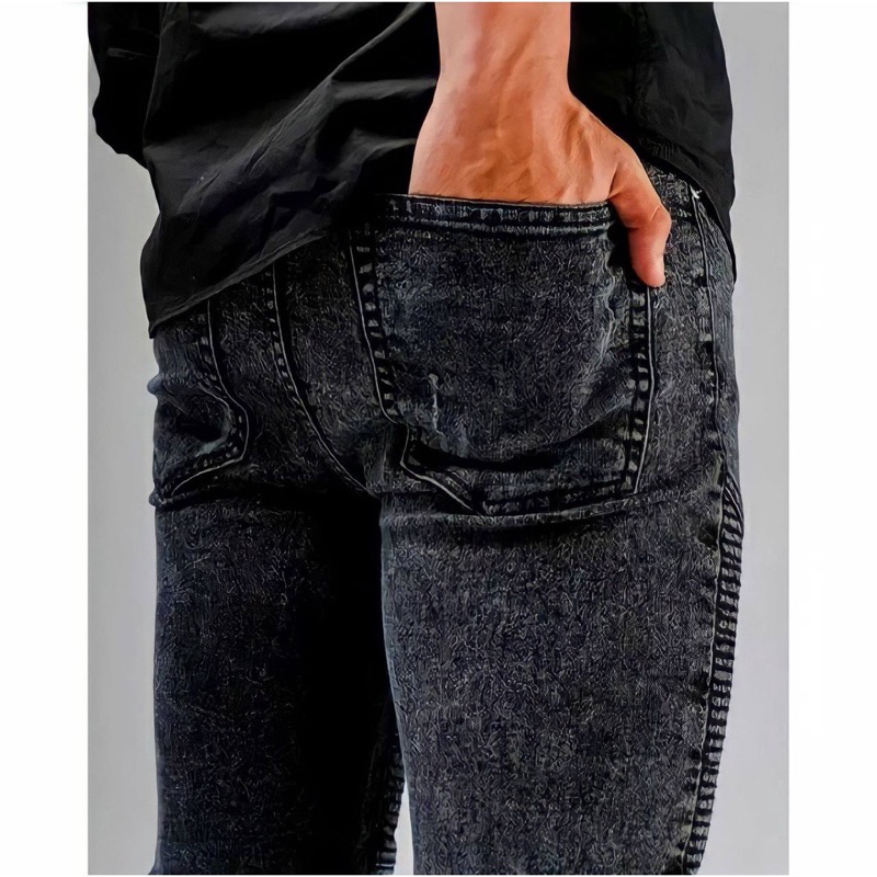 Celana Pria Distro Jeans Bikers Rider Ripped Slim Fitting