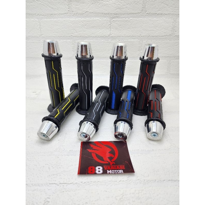 Handgrip Variasi List Warna Plus Jalu PCX Mini Chrome Universal Semua Motor Bisa